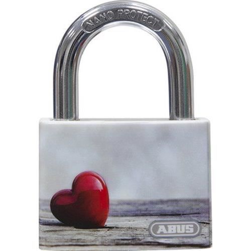 Abus T65AL / 40 myLove Hänglås Hjärtamotiv