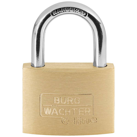 Burg Wächter 33691 Hänglås 50.00 mm Mässing Nyckel