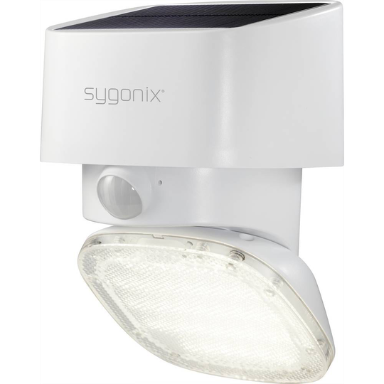Sygonix SY-4673534 LED-utomhusväggbelysning med rörelsedetektor 20 W N/A Vit