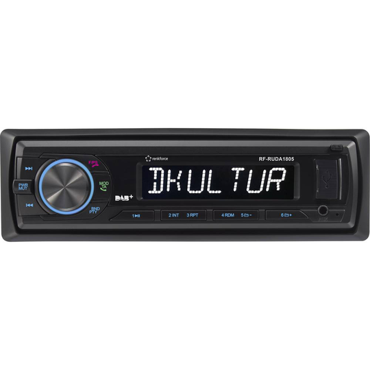 Renkforce RUDAB-1805 Bilstereo DAB+ Tuner, inkl. DAB-antenn, Bluetooth