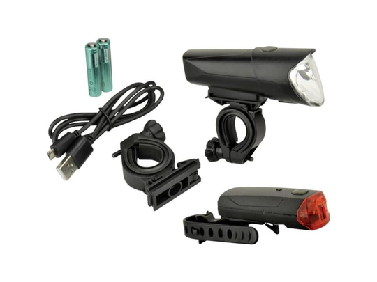 FISCHER FAHRRAD Cykellys sæt 85346 LED (RGB) Batteridrevet, Batteridrevet Sort