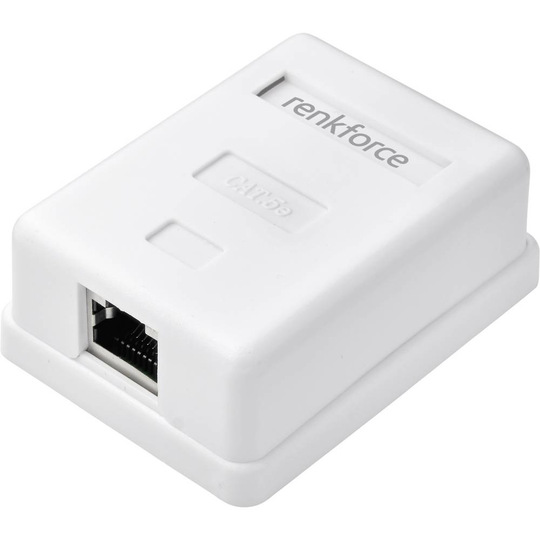 Renkforce Nätverksadapter Utanpåliggande CAT 5e Vit