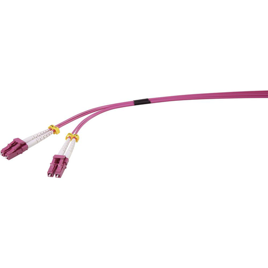 Renkforce Fiberoptik LWL Anslutningskabel [1x LC-stiftdon - 1x LC-stiftdon] 50/125 µ Multimode OM4 2.00 m