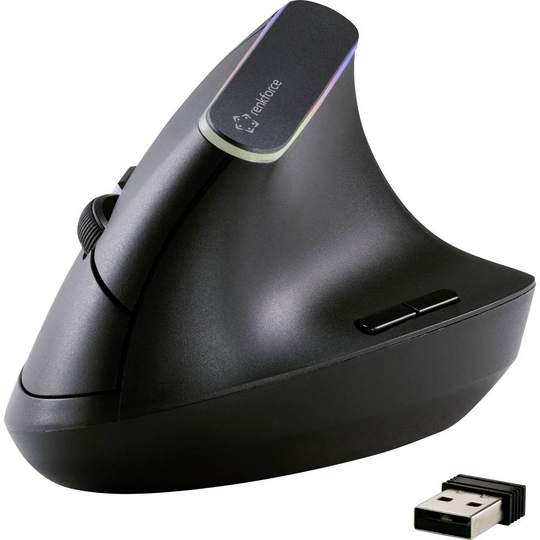 Renkforce RF-FMV-ME-0001 Trådlös mus Optisk USB-anslutning Svart