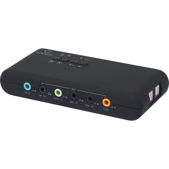 Renkforce RF-4355800 7.1 Externt ljudkort Digital utgång, extern volymkontroll