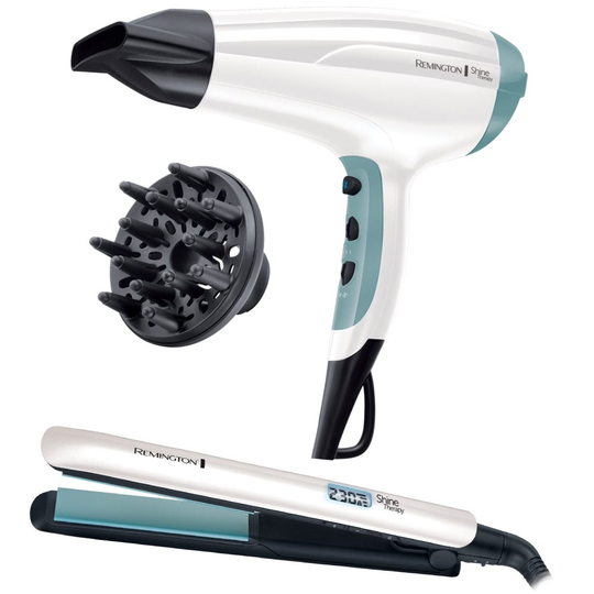 Hårfön&Plattång S8500 Shine Therapy Giftpack