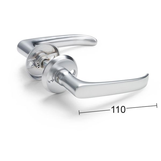 Habo A1871 Dörrhandtag 38-42 mm, 48 mm utsprång, par