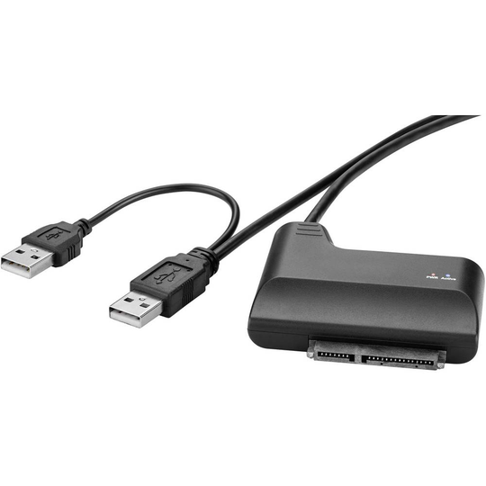 Renkforce Hårddisk Adapter [1x USB 2.0 A hane - 1x SATA-kombi hane 7+15 pol] 30.00 cm Svart