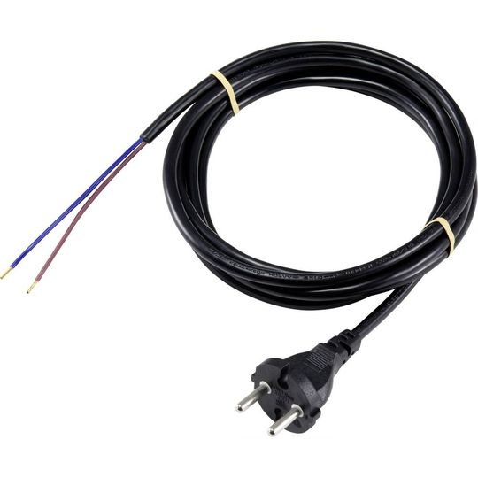 Sygonix SY-5043456 Ström Anslutningskabel Svart 3.00 m