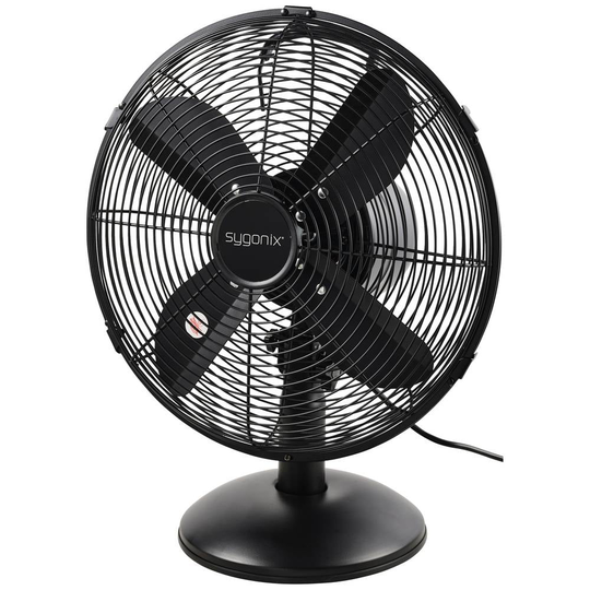 Sygonix Bordsfläkt 40 W (Ø x H) 335 mm x 415 mm Svart
