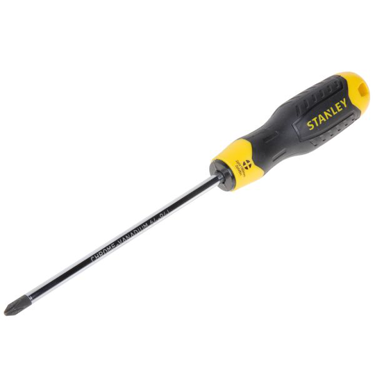 STANLEY 0-64-941 Cushion Grip Skruvmejsel Philips, kromad klinga, mjukt grepp PH2 x 150 mm