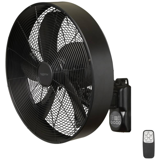 Sygonix Väggventilator 50 W (L x B x H) 450 x 450 x 355 mm Svart (matt)