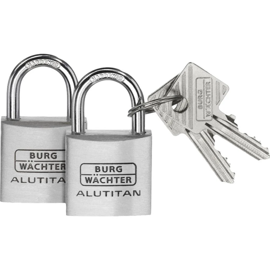 Burg Wächter 36161 Hänglås 40.00 mm Lika låsning Aluminium Nyckel
