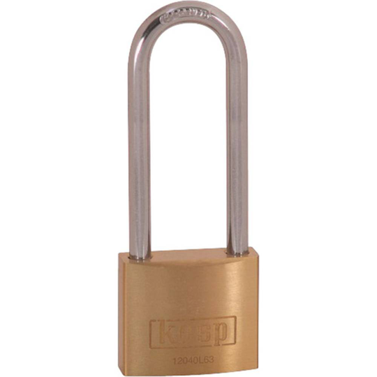 Kasp K12040L63D Hänglås 40 mm Guldgul Nyckel