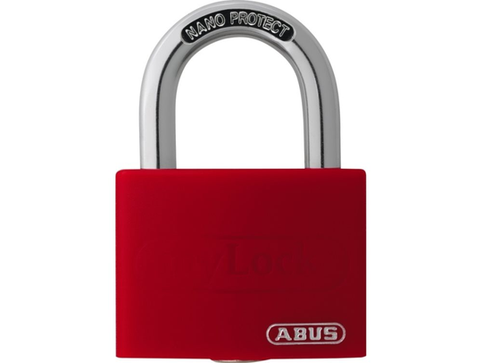 ABUS T65AL/40, Konventionellt hänglås, Tangentlås, Olika låsning, Verktygslåda, Röd, Gjuten aluminium