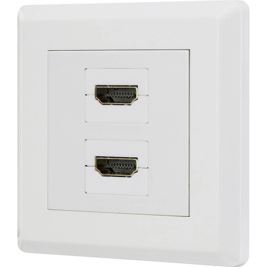 Renkforce HDMI Adapter [2x HDMI hona - 2x HDMI hona] Vit guldpläterad kontakt