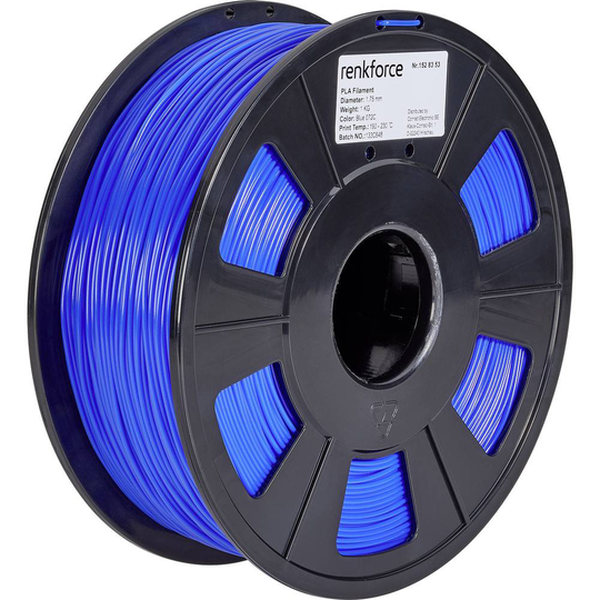 Renkforce RF-4511194 3D-skrivare Filament PLA-plast 1.75 mm Blå 1000 g