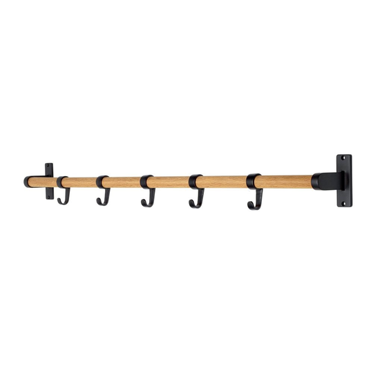 Kroklist Elegant Svart/Ek Habo