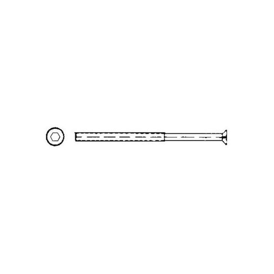 ASSA 802151100011 Höghållfasthetsskruv krom 40 mm