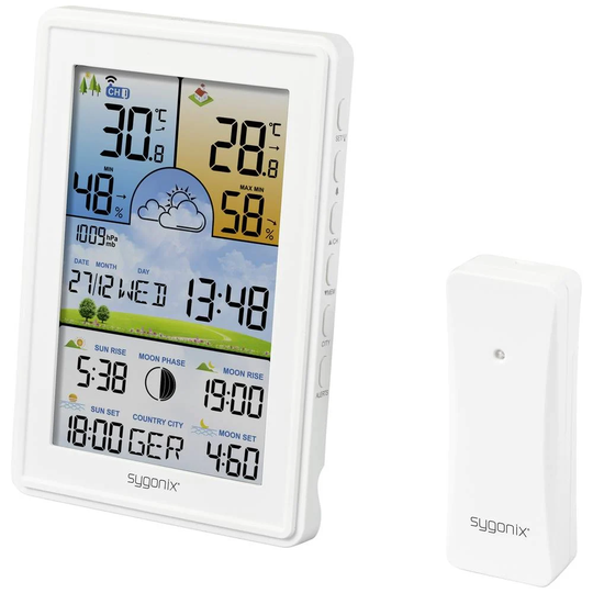 Sygonix SY-5509564 Digital väderstation Prognos för 12-24 timmar