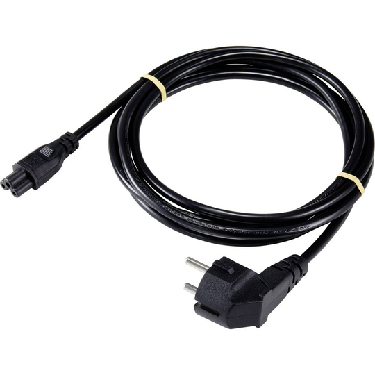 Sygonix SY-5043498 Laptop Strömsladd Svart 3.00 m