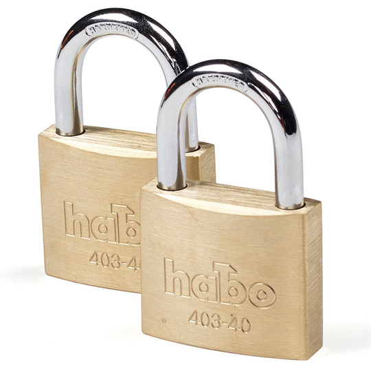 Hänglås 403-40 Twin Mässing SB Habo
