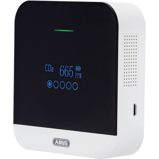 ABUS CO2WM110 Gasdetektor 230 V, Uppladdningsbara batteri Detektering Koldioxid