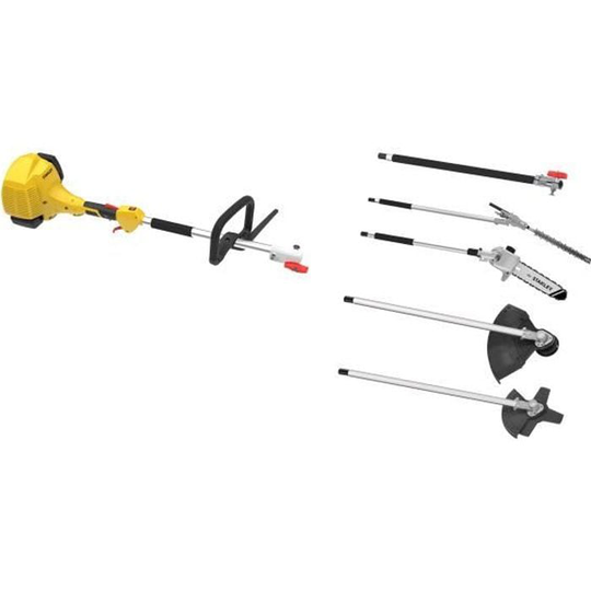 STANLEY Tool 4 in 1 - Kantskärare - Röjsax - Beskärare - Häcksax - 26 cm² 2-taktsmotor - Walbro förgasare