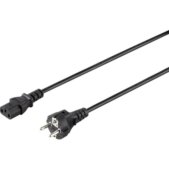 Sygonix SY-5042692 Koldapparater Tilslutningskabel Sort 2.00 m