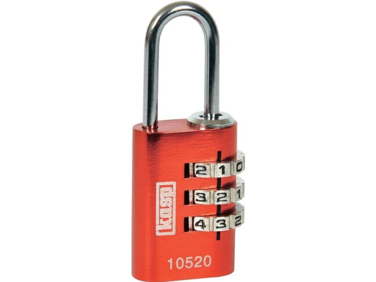 Kasp K10520REDD Hængelås 20 mm Rød Kombinationslås