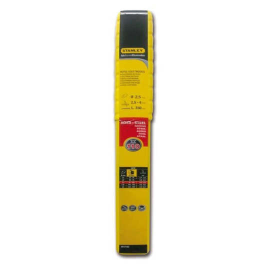 STANLEY 460925 Set med 110 rutilstålelektroder - Ø 2,5 mm - L 350 mm - Svetsstänger