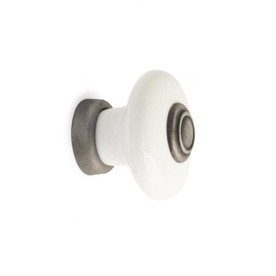 Knopp Erik Porslin Vit/B Tenn SB Habo