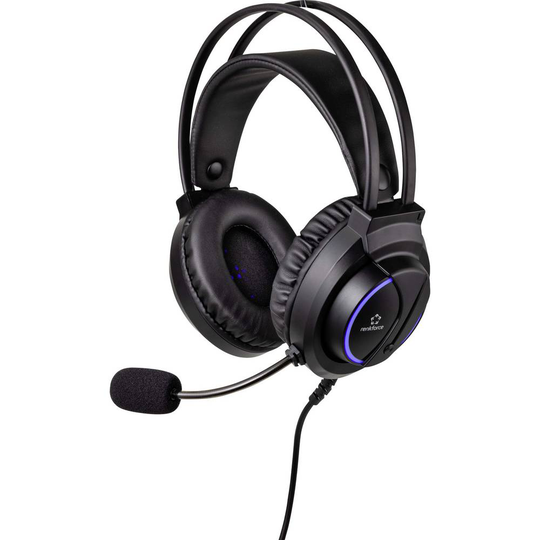 Renkforce RF-GHD-200 Spel Over Ear-hörlurar Over Ear Volymkontroll Svart