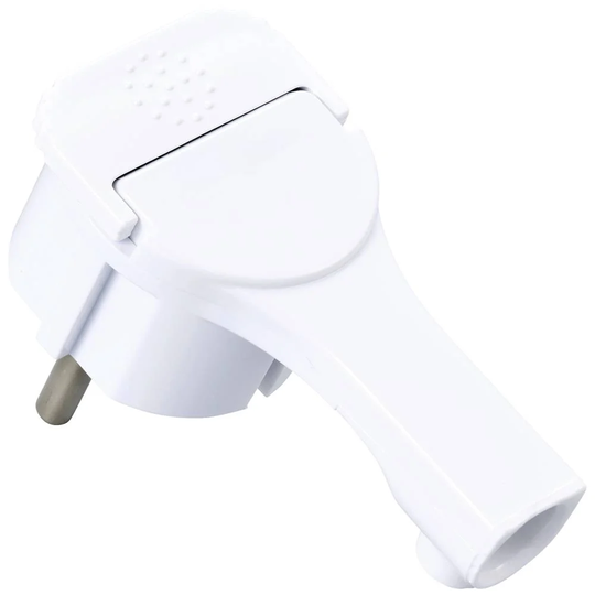 Sygonix SY-5598172 Stickpropp flat Plast 250 V/AC Vit