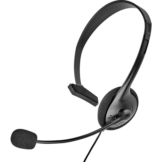 Renkforce Telefon On-ear headset Volymkontroll, Mikrofonljudavstängning Svart