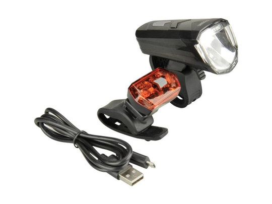 FISCHER FAHRRAD Cykellys sæt 85344 LED (RGB) Batteridrevet Sort