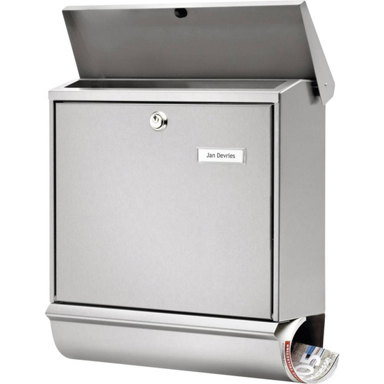 Burg Wächter 39130 NI COMFORT-Set 39130 NI Brevlåda Rostfritt stål Silver Nyckel