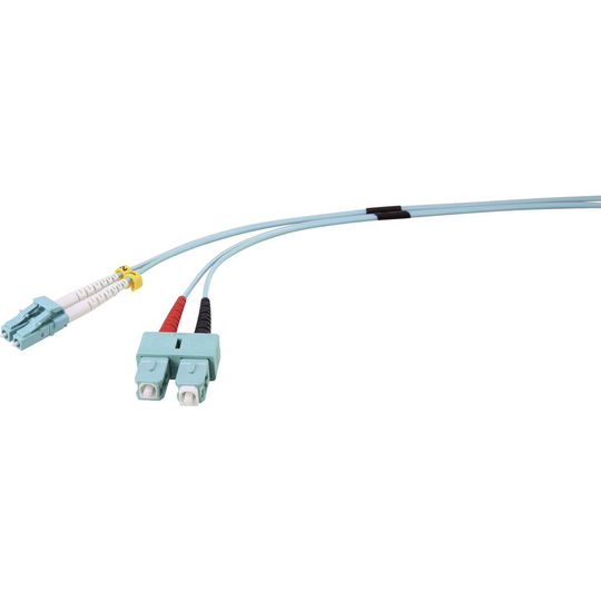 Renkforce Fiberoptik LWL Anslutningskabel [1x LC-stiftdon - 1x SC-stiftdon] 50/125 µ Multimode OM3 1.00 m
