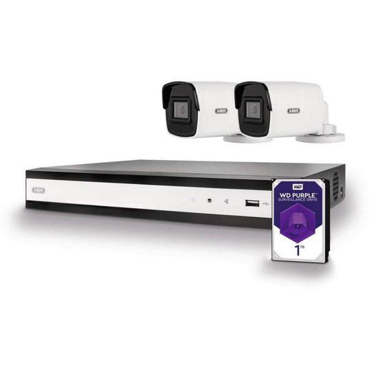 LAN IP-Övervakningskameraset 4 kanaler med 2 kameror 1920 x 1080 pixel ABUS ABUS Security-Center TVVR36421T