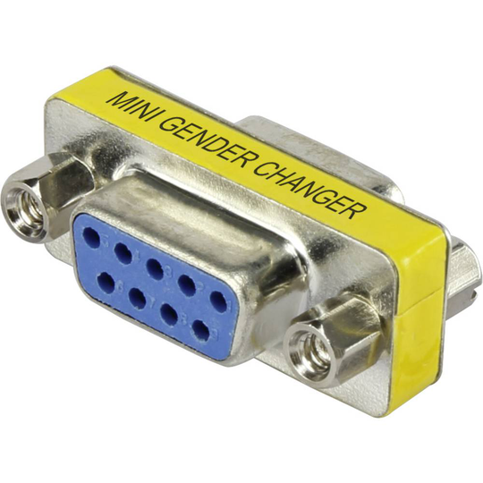 Seriell Adapter [1x D-SUB hona 9-pol - 1x D-SUB hona 9-pol] Gul Renkforce