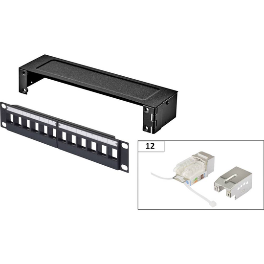 Renkforce KS10 16 + 4 Port Nätverk Patch Box CAT 6A 1 U