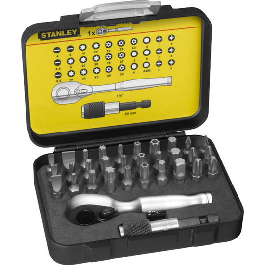 Stanley by Black & Decker Black & Decker 1-13-904 Bit-Set 32 delar inkl. Minihylsnyckel