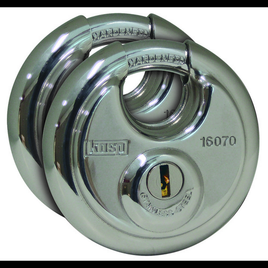Kasp K16070D2 Hänglås Silver Nyckel