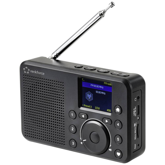 Renkforce RF-IR-200 Internet-bordsradio Internet, DAB+, FM Bluetooth, DLNA, SD uppladdningsbart Svart