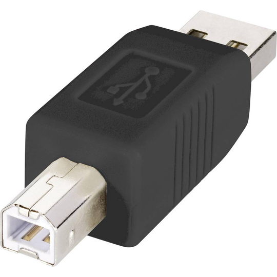 Renkforce USB 2.0 Adapter [1x USB 2.0 A hane - 1x USB 2.0 B hane] rf-usba-03 guldpläterad kontakt