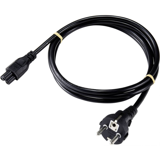 Sygonix SY-5042732 Laptop Anslutningskabel Svart 1.80 m