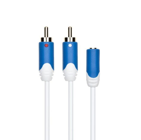 Luxorparts Blueconn Adapter 2x RCA-hanar till 3,5 mm-hona