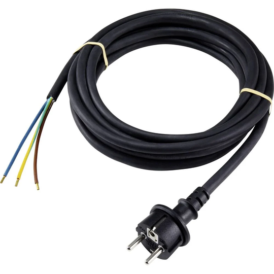Sygonix SY-5043462 Ström Anslutningskabel Svart 4.50 m