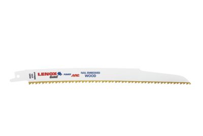 Lenox bajonetsavklinge 225mm - Bi-Metal 225x19x1.3mm 6tpi træ/søm buet LX Gold 956 5stk