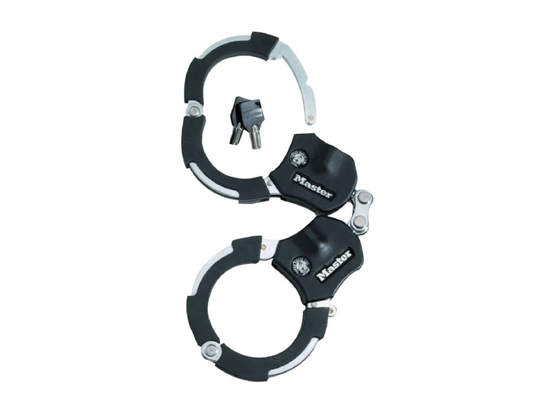 MASTER LOCK Street Cuff Slot, Ringlås, Svart, Silver, Stål, nyckel, 360 mm, 7,6 mm